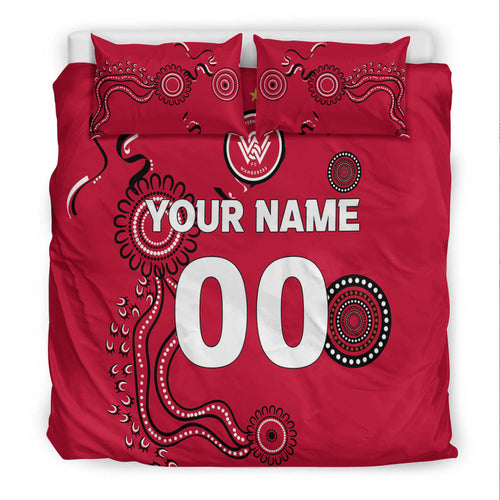 custom-personalisedwestern-sydney-wanderers-bedding-set-indigenous-dot-painting-art