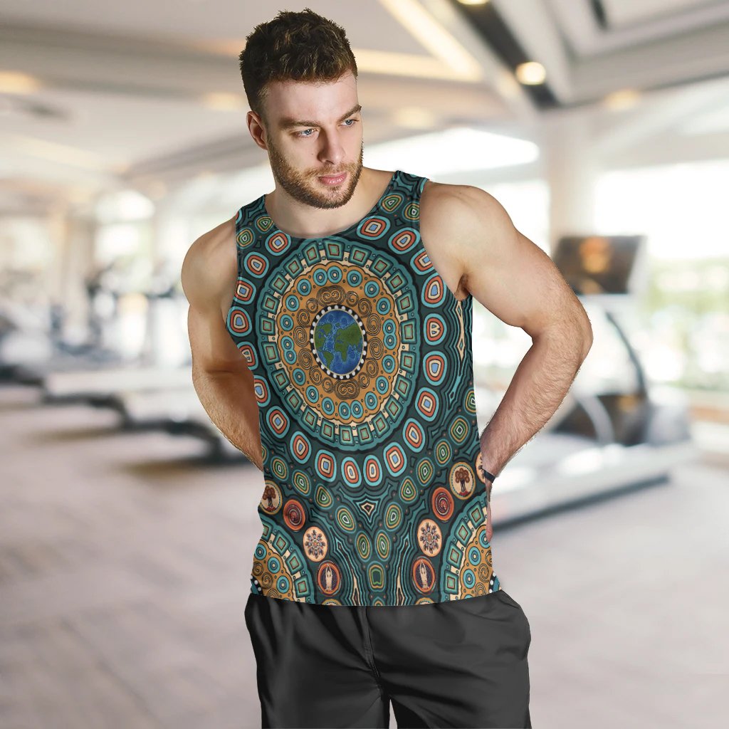 mens-tank-top-aboriginal-green-dot-painting-with-earth