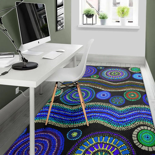 area-rug-aboriginal-dot-unique-style-blue