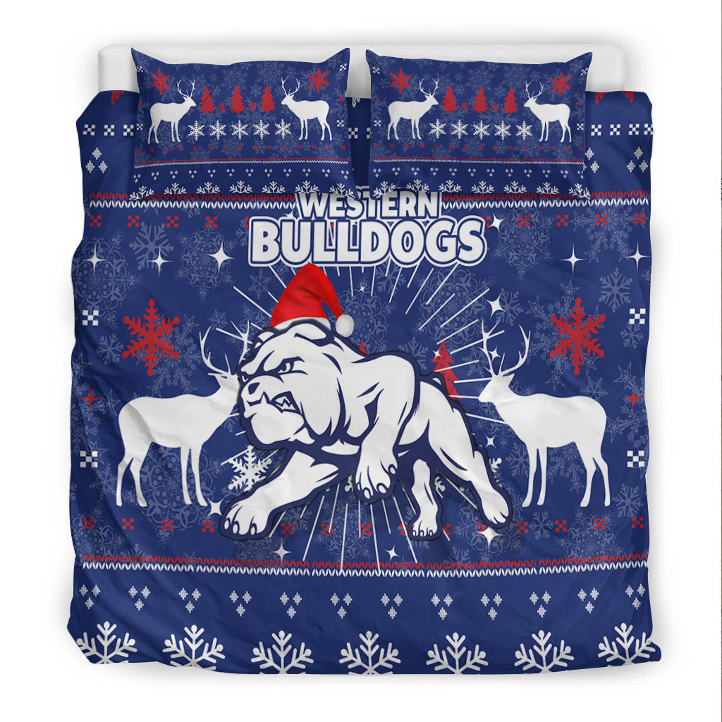 western-bulldogs-bedding-set-christmas-ugly-style