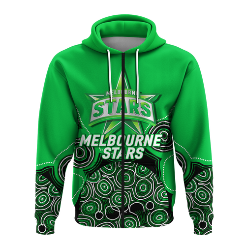 Melbourne Stars Aboriginal Art Cricket 2022 Hoodie - LT12