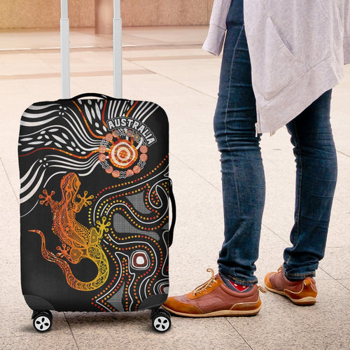 aboriginal-luggage-cover-lizard-sunshine