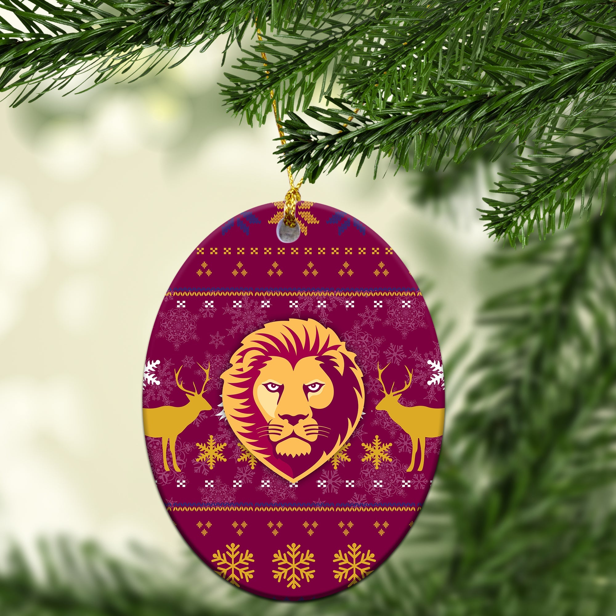 brisbane-lion-christmas-ornament-christmas-ugly-style