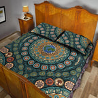 quilt-bed-set-aboriginal-green-dot-painting-with-earth
