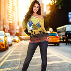 Anzac Women's Off Shoulder Sweater - Australian and New Zealand Army Corps - Vibe Hoodie