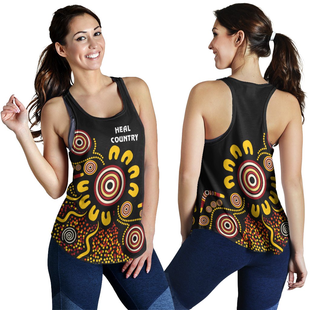 Australia Naidoc Week Women's Racerback Tank - Naidoc Week 2021 - Heal Country - Vibe Hoodie