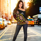 Australia Naidoc Week Women's Off Shoulder Sweater - Naidoc Week 2021 - Heal Country - Vibe Hoodie