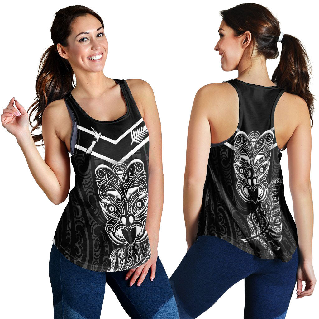 New Zealand Maori Haka Women Tank Top - Silver Fern