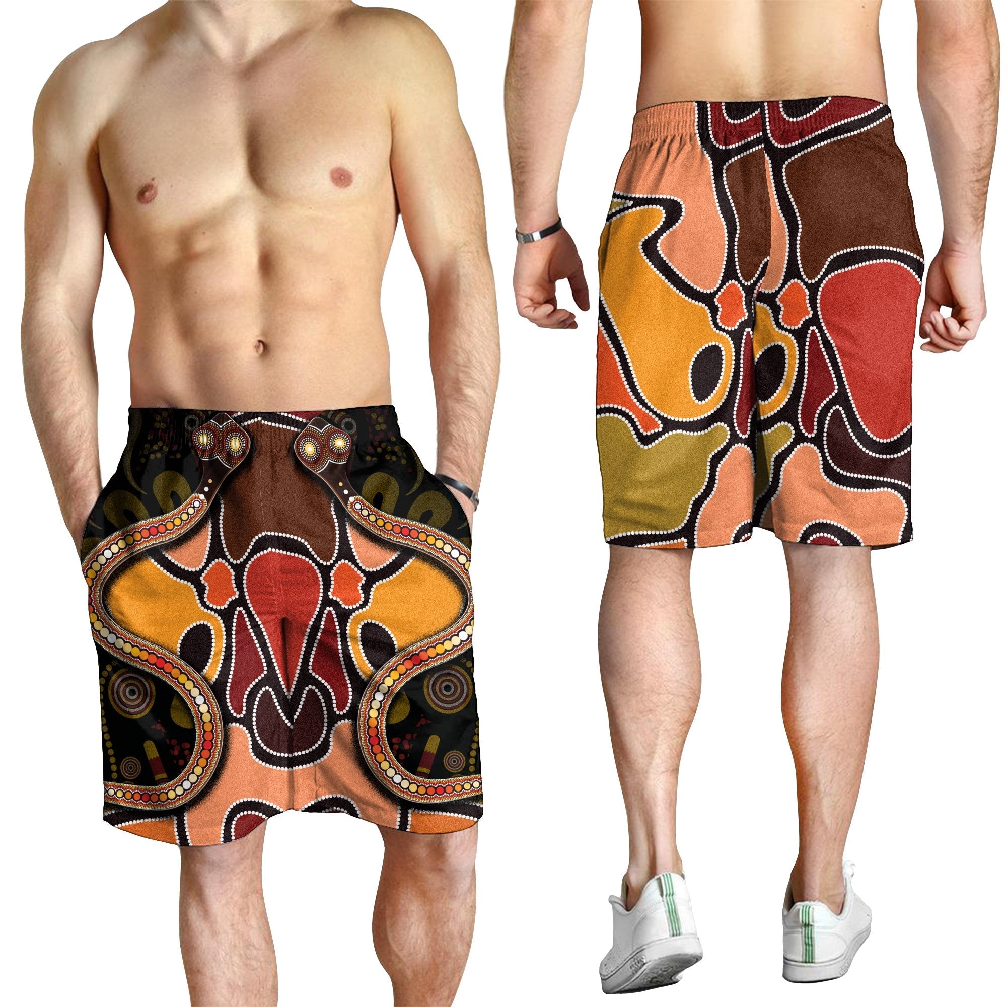 men-shorts-aboriginal-snake-with-dot-painting