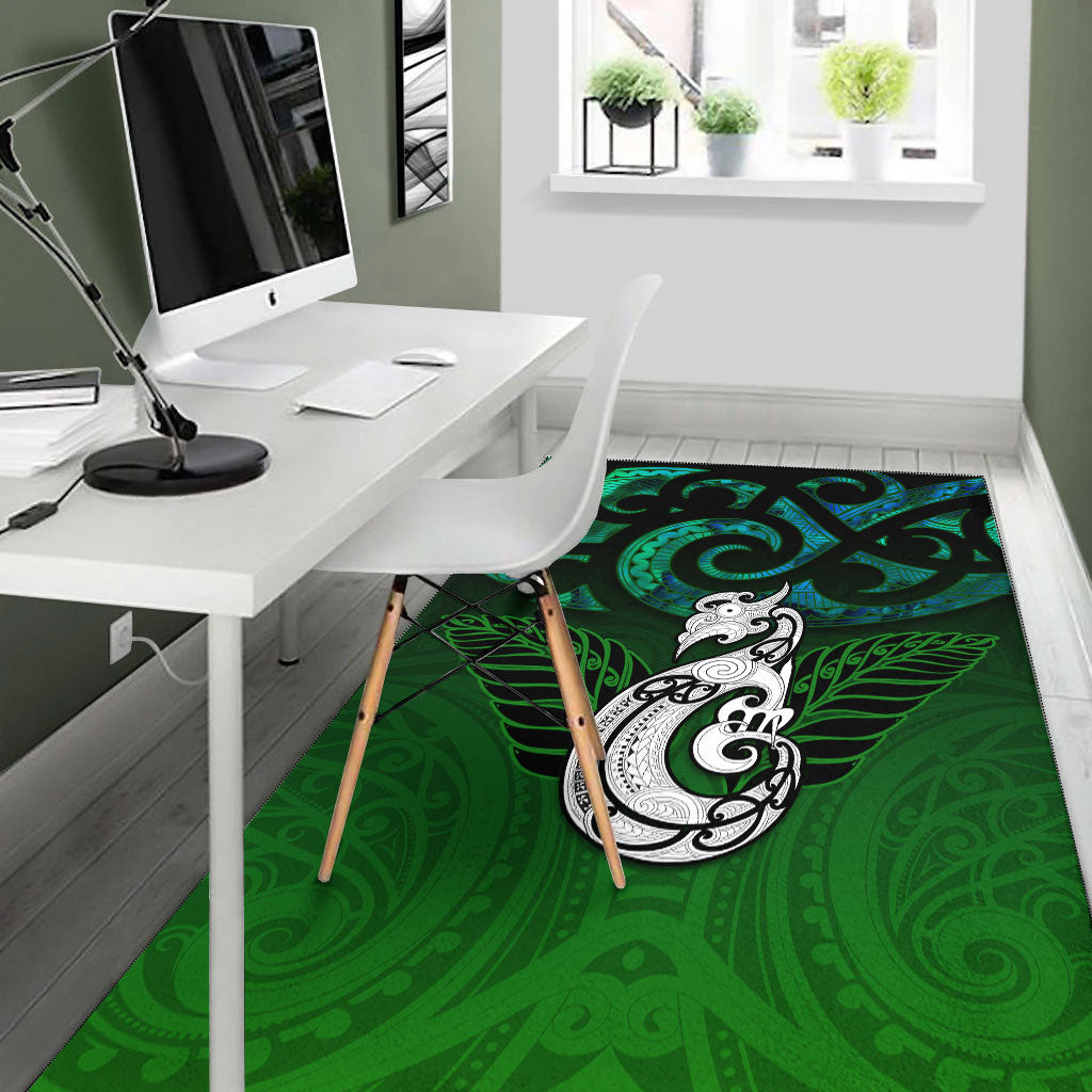 new-zealand-maori-area-rug-paua-shell-green