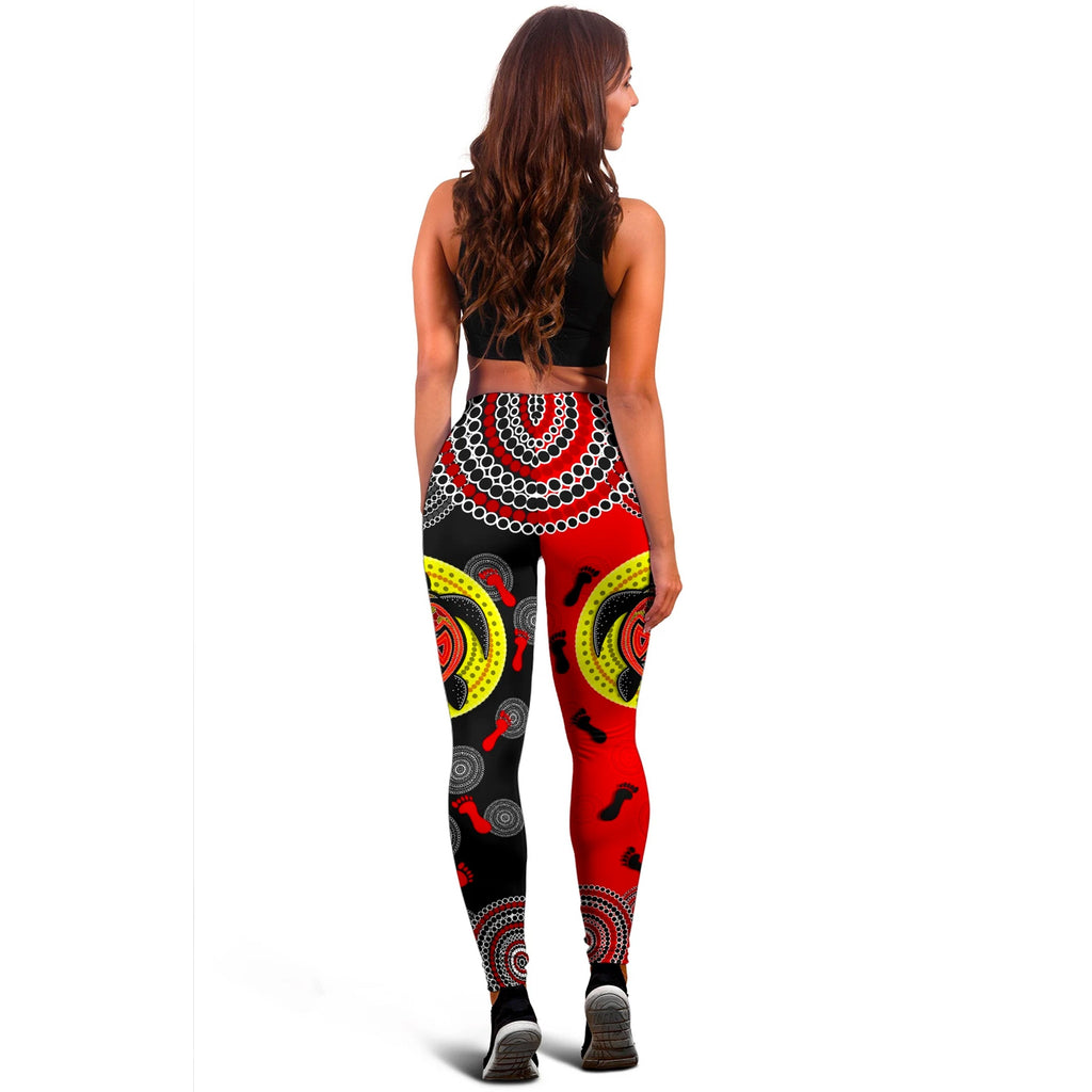 aboriginal-legging-turtle-footprint-circle-dot-painting