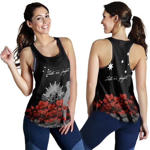 Anzac Day Women's Racerback Tank - Remember Them - Vibe Hoodie