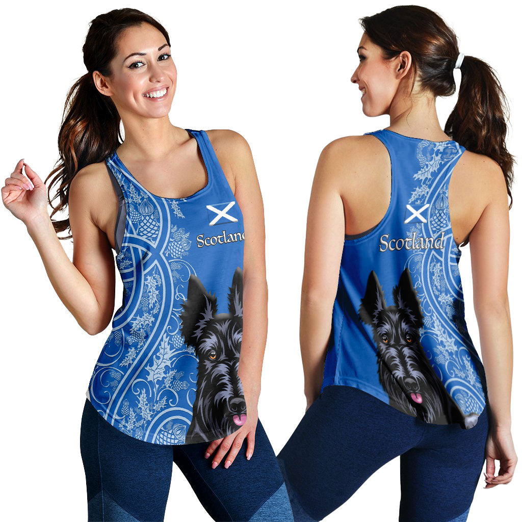 Scottish Terrier With Thistle Women Tank Top