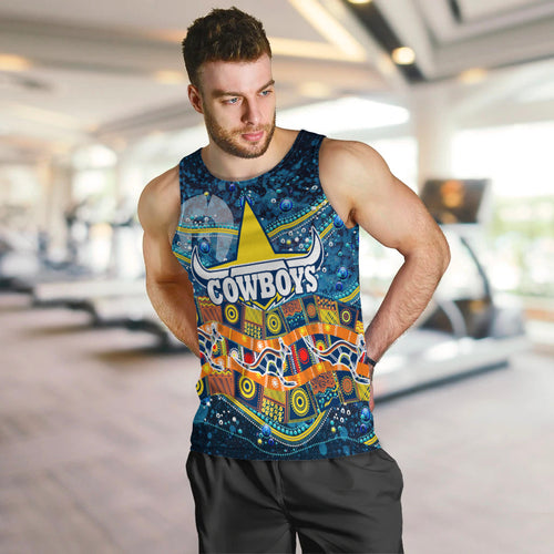 naidoc-week-cowboys-mens-tank-top-aboriginal-dot-painting
