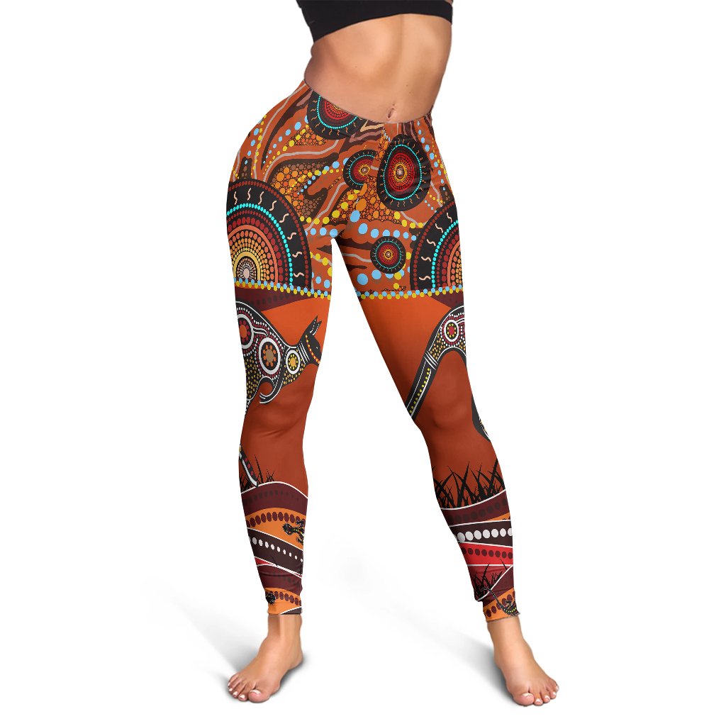 aboriginal-leggings-kangaroo-with-dot-painting