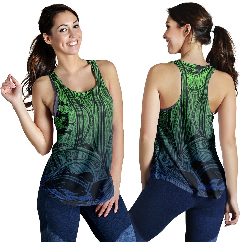 Torres Strait Islanders Women's Racerback Tank - Ocean Art - Vibe Hoodie