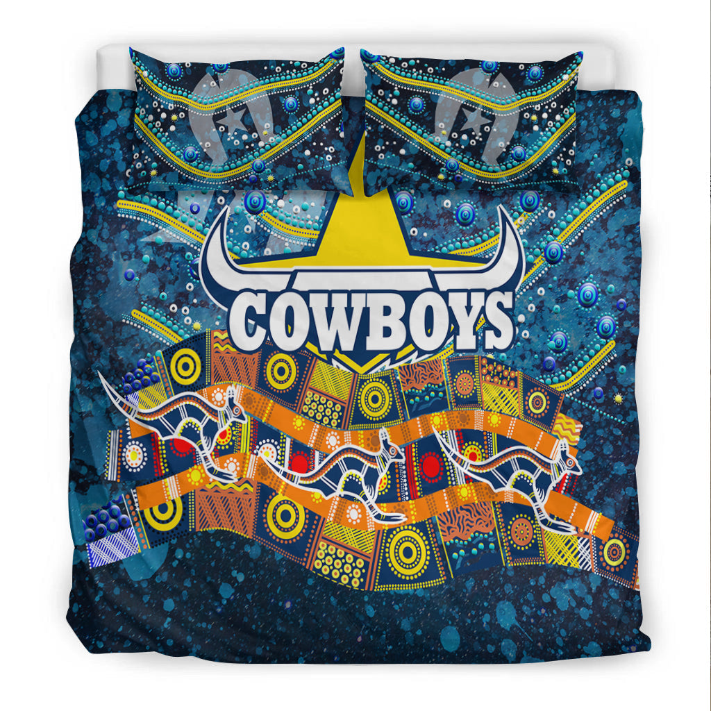 naidoc-week-cowboys-bedding-set-aboriginal-dot-painting