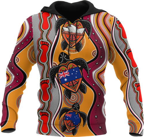 aboriginal-hoodie-turtle-patterns-aus-flag-footprint-dot-painting