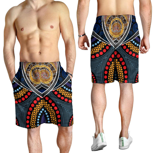 men-short-aboriginal-dot-panting-art-with-snake