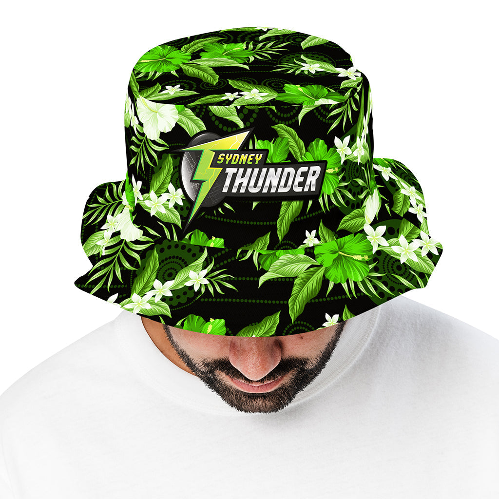sydney-thunder-cricket-bucket-hat-tropical-hibiscus-style