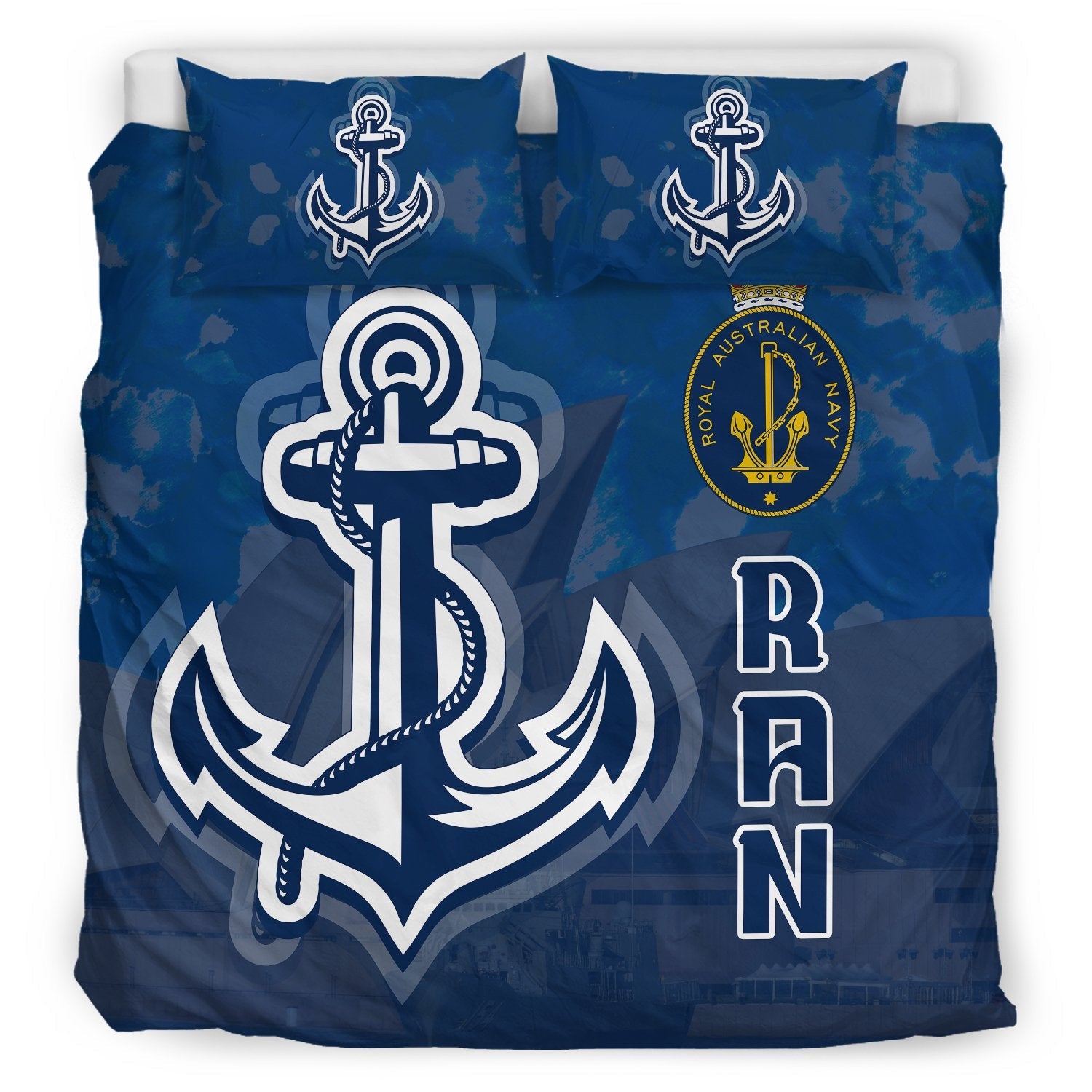Navy Bedding Set - Royal Navy Pride - VibeHoodie