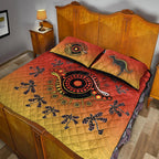 quilt-bed-set-circle-pattern