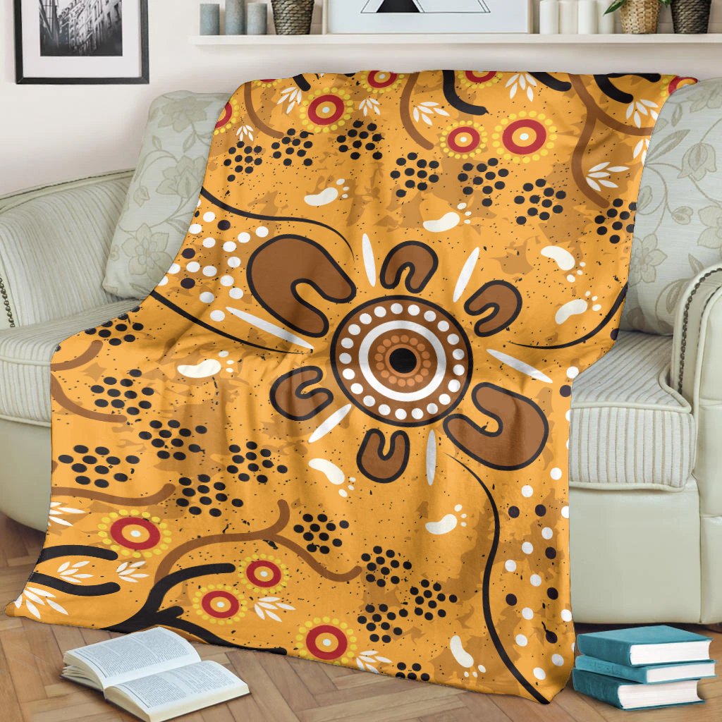premium-blanket-aboriginal-art-in-spring-style