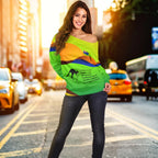 Off Shoulder Sweater - National Color of Australia - Vibe Hoodie
