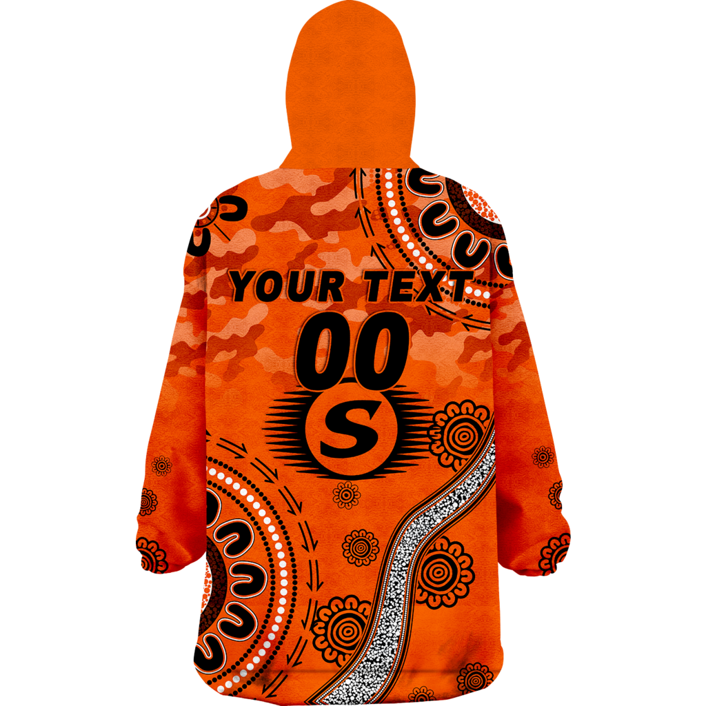 (Custom Personalised ) Perth Scorchers ANZAC Day Aboriginal Wearable Blanket Hoodie - LT12