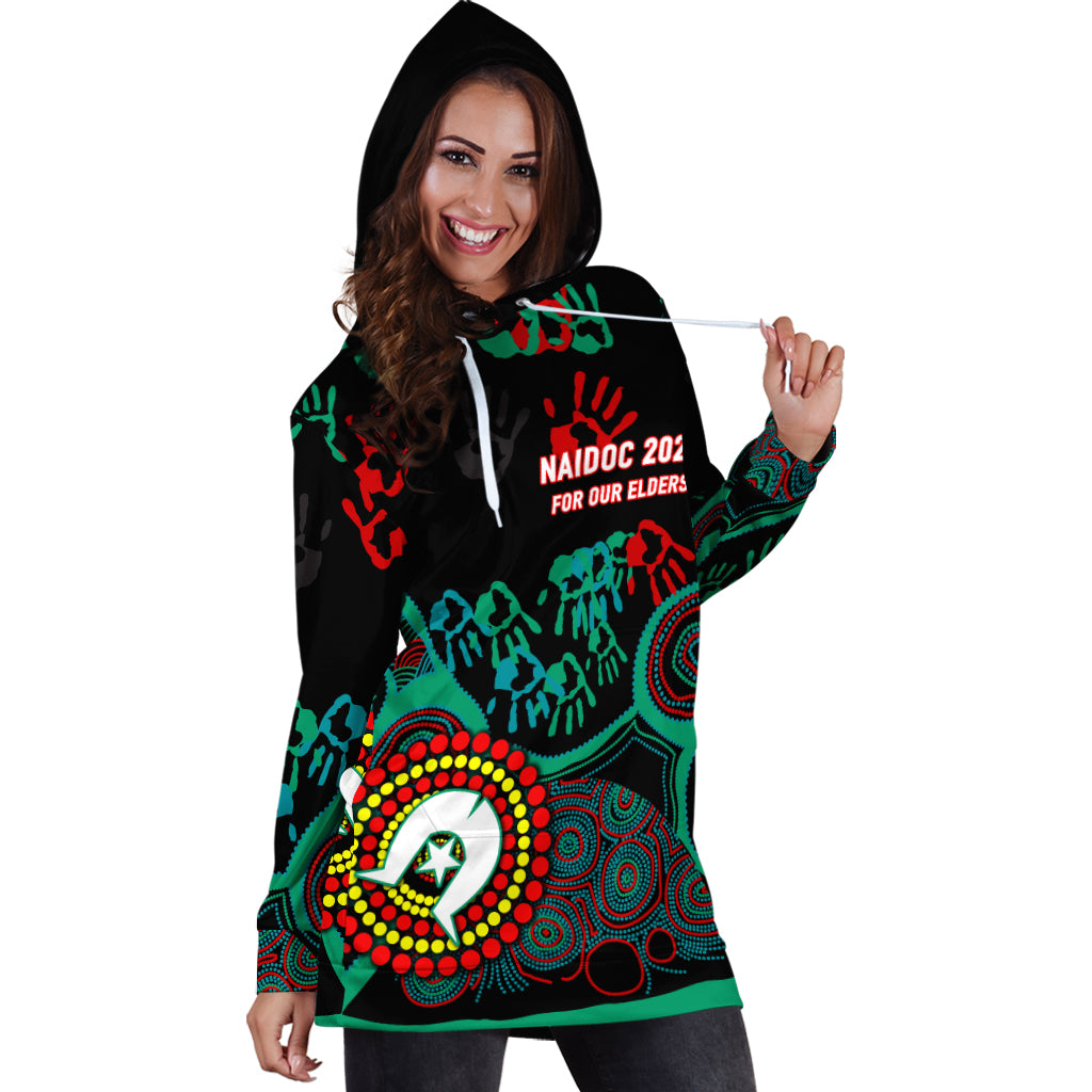 NAIDOC Week 2023 Aboriginal Art For Our Elders Hoodie Dress - LT12