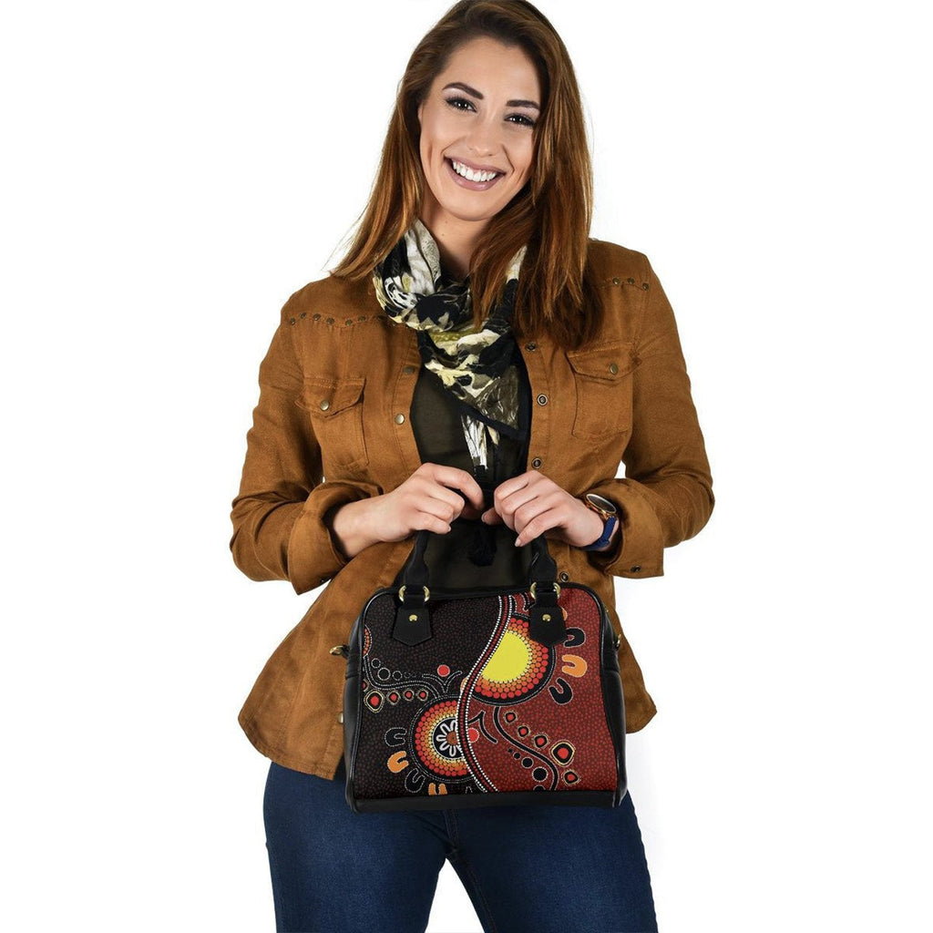 Shoulder Handbag - Australia Flag Dot Painting Art - Vibe Hoodie