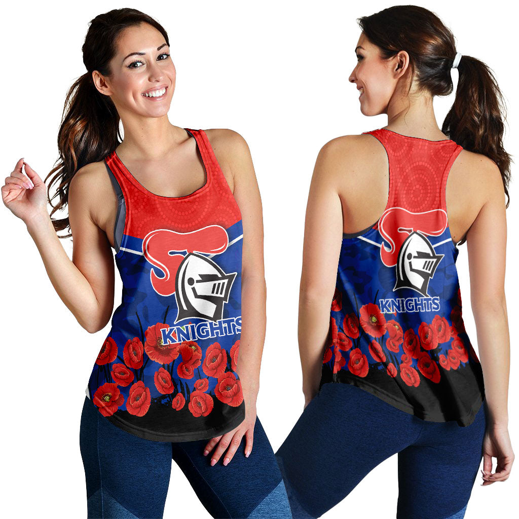 Newcastle Knights Anzac Day Indigenous Art Women Tank Top