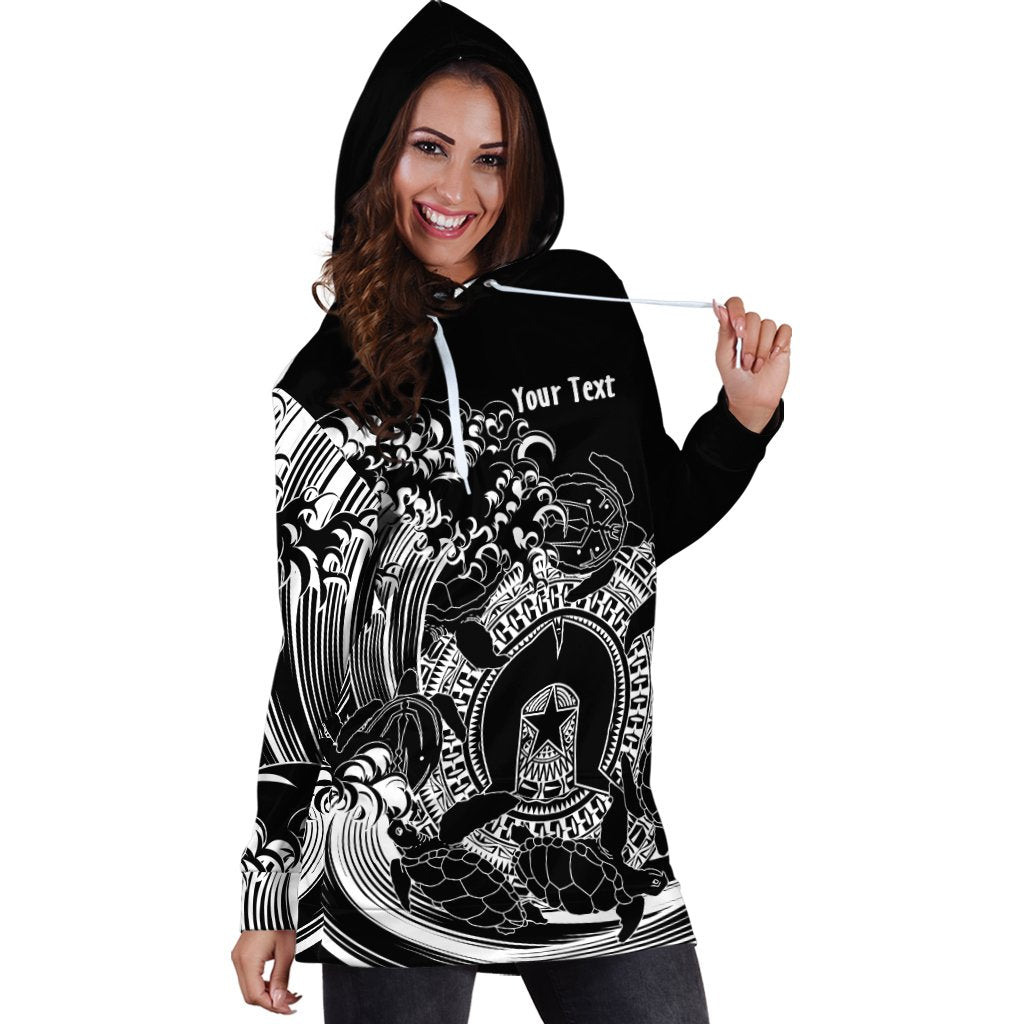 customaboriginal-hoodie-dress-torres-strait-islands-in-wave-black