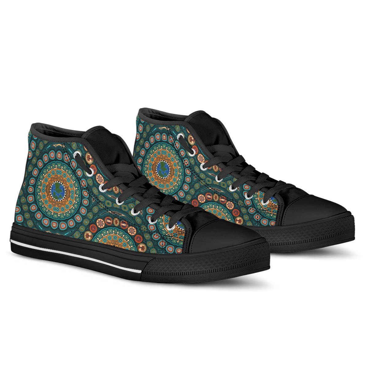 high-top-shoe-aboriginal-green-dot-painting-with-earth
