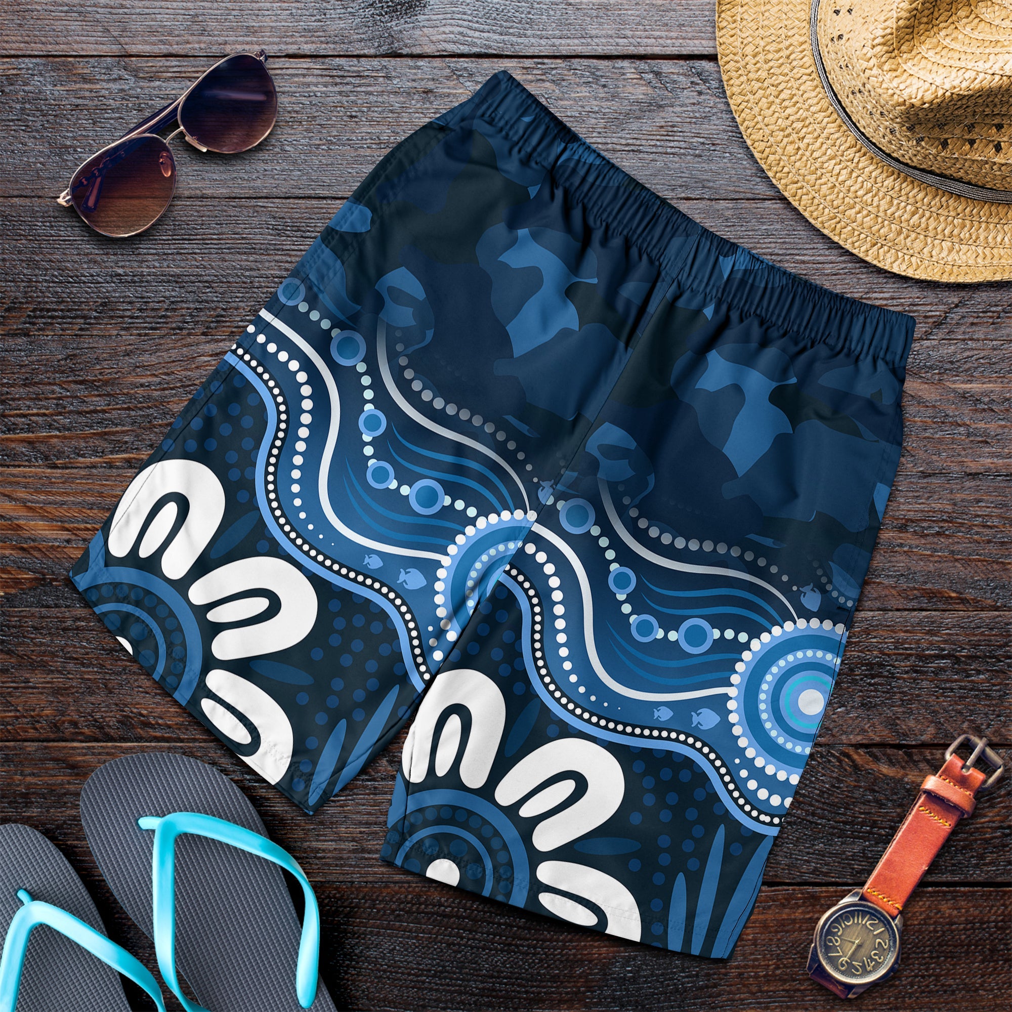 blues-anzac-2022-men-shorts-carlton-football-aboriginal-poppy