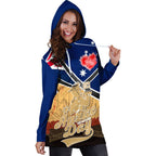 Hoodie Dress- Anzac Lest We Forget - Vibe Hoodie