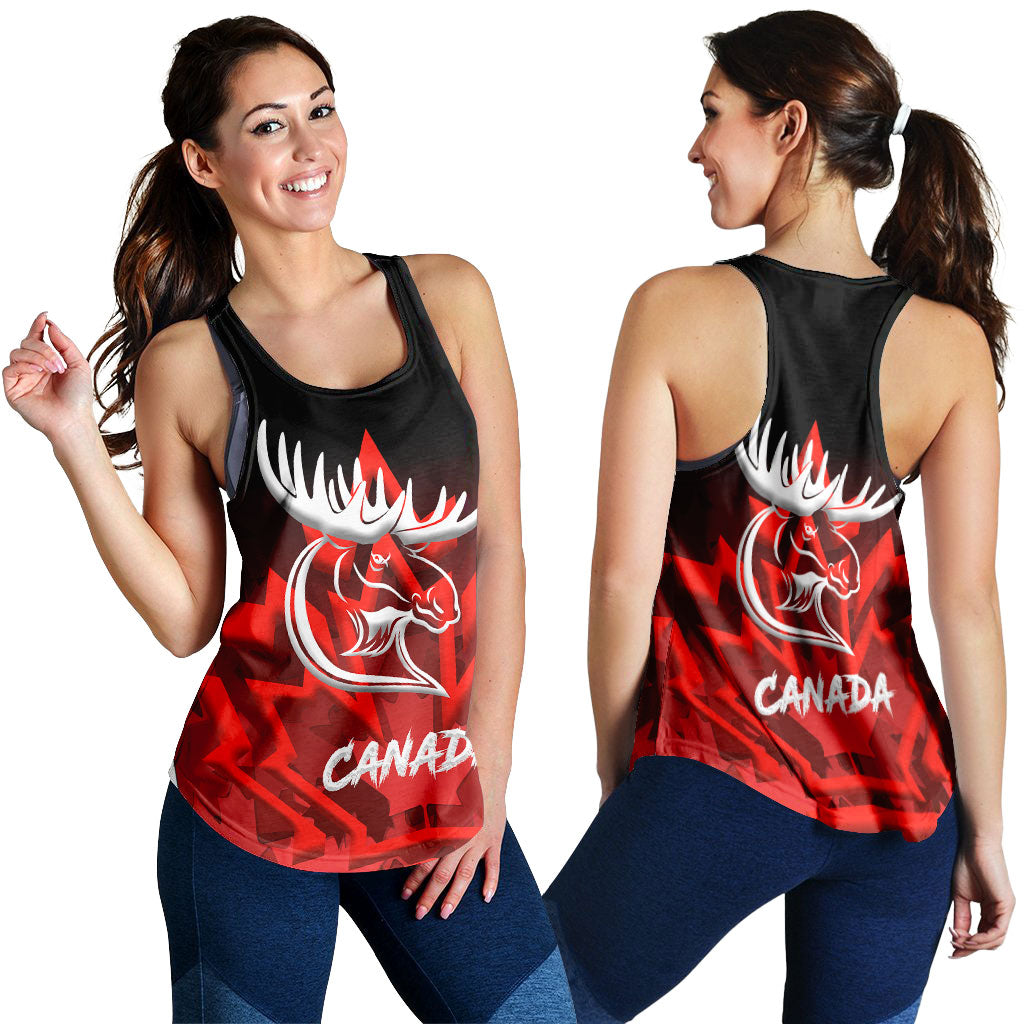 Canada Moose With Maple Leaf Women Tank Top