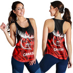 Canada Moose With Maple Leaf Women Tank Top