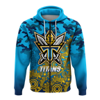 Titans Rugby ANZAC Day Camouflage Indigenous Art Hoodie - LT12