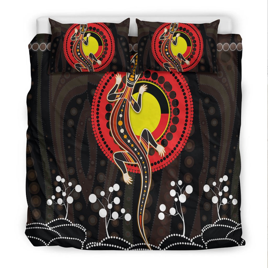 aboriginal-bedding-set-lizard-and-aboriginal-flag