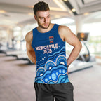 custom-personalised-newcastle-jets-men-tank-top-indigenous-dot-painting-art