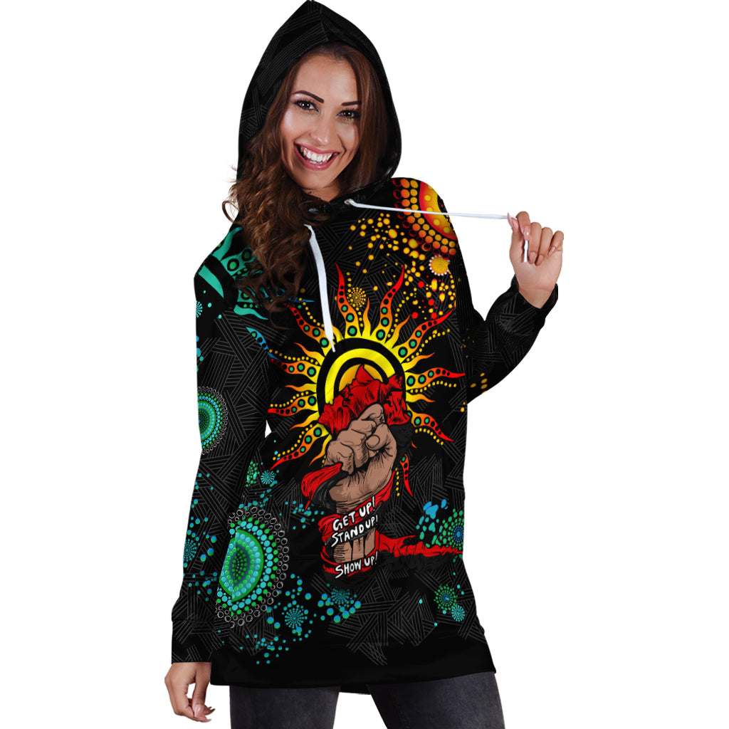 NAIDOC Week 2022 Aboriginal Art Unique Hoodie Dress - LT12