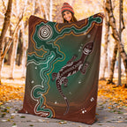 aboriginal-lizard-blanket-indigenous-dot-painting-art