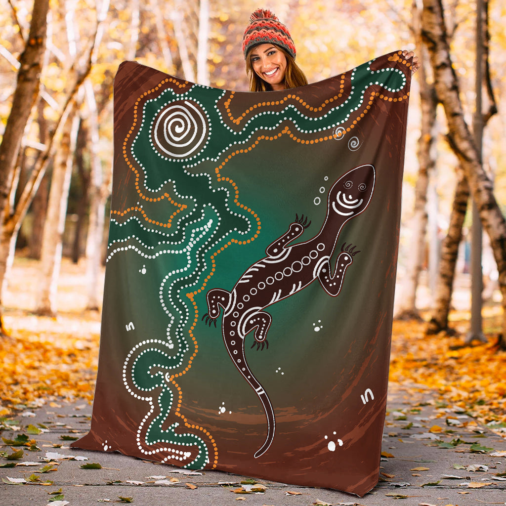 aboriginal-lizard-blanket-indigenous-dot-painting-art