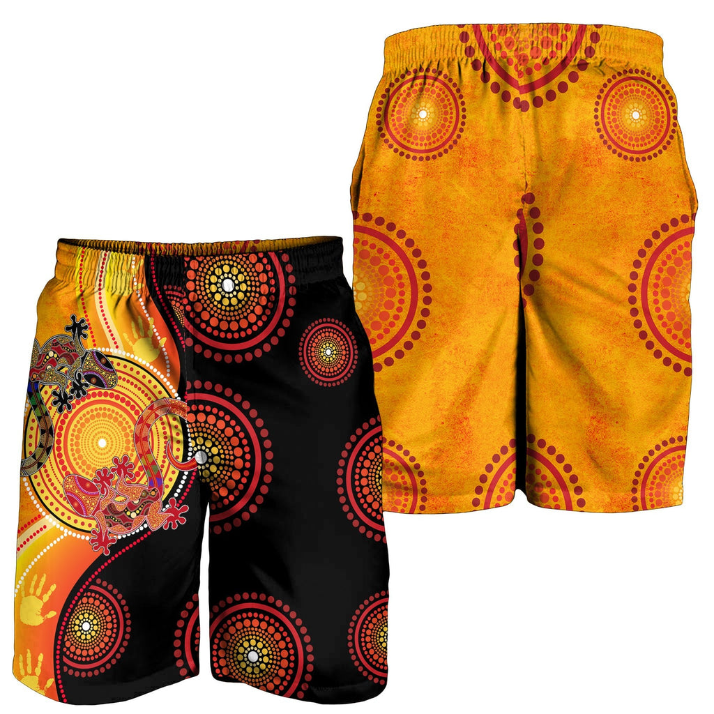 aboriginal-mens-shorts-couple-aboriginal-lizards