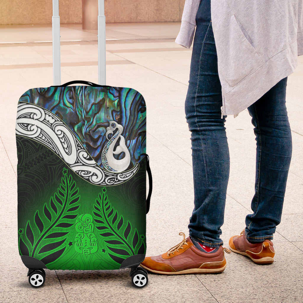 new-zealand-maori-luggage-covers-manaia-paua-shell-glitter-green