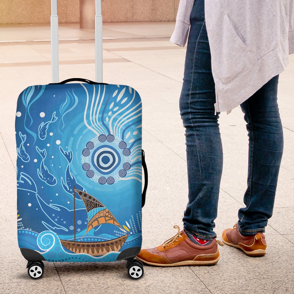 luggage-cover-aboriginal-view-sea-with-fish-and-boat