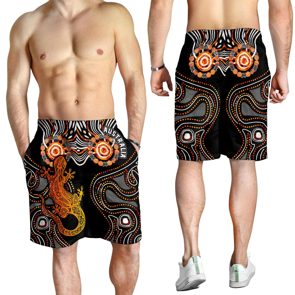 aboriginal-mens-shorts-lizard-sunshine