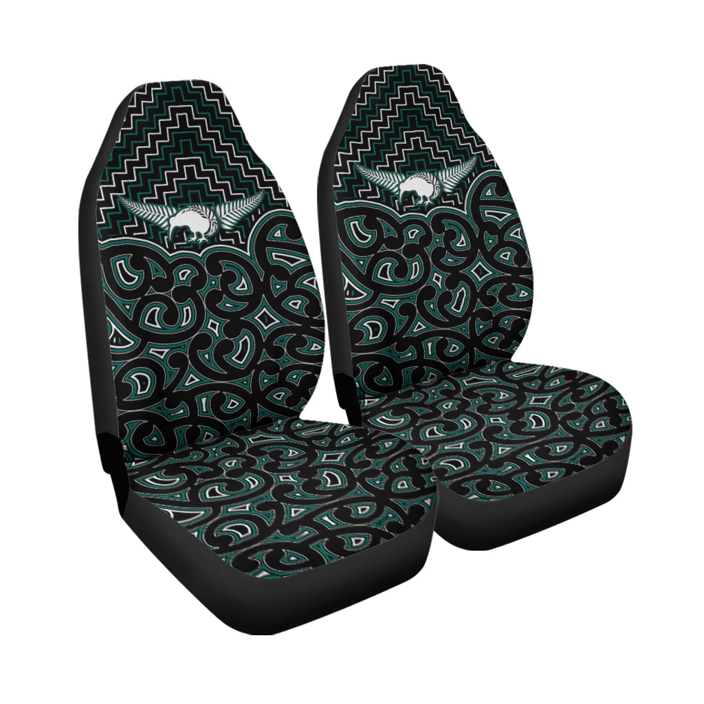 new-zealand-car-seat-cover-maori-graphic-tee-patterns-green