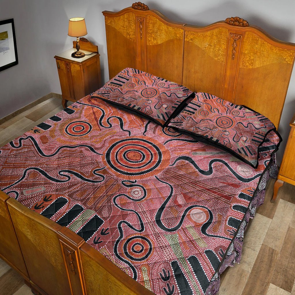 aboriginal-quilt-bed-set-indigenous-footprint-landscape